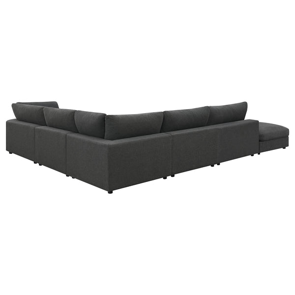 Coaster Serene 6-Piece Upholstered Modular Sectional Sofa Charcoal