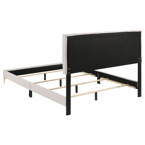 Coaster Kendall Upholstered California King Panel Bed White