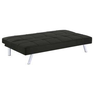 Coaster Joel Upholstered Tufted Convertible Futon Black