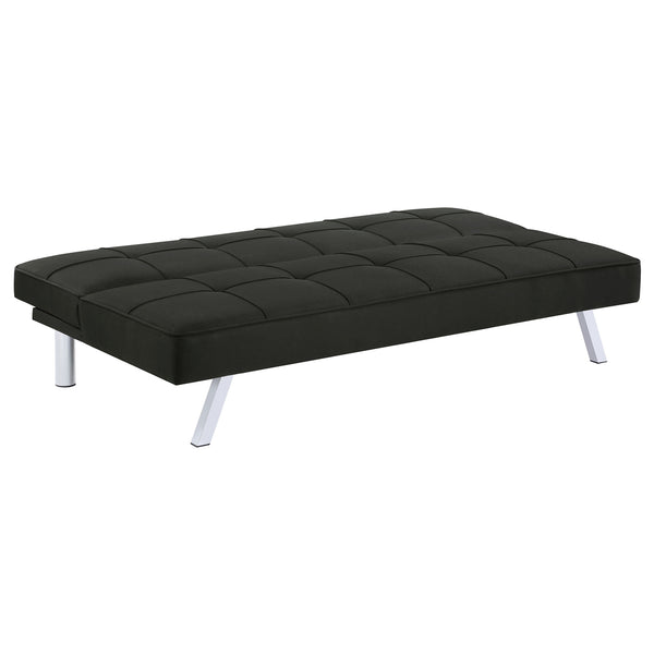 Coaster Joel Upholstered Tufted Convertible Futon Black