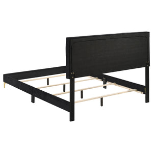 Coaster Kendall Upholstered Queen Panel Bed Black