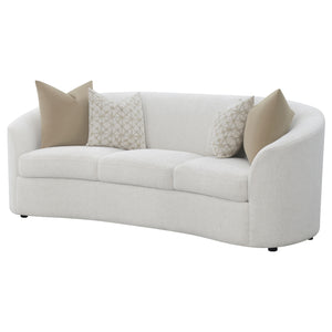 Coaster Rainn Boucle Upholstered Sloped Arm Sofa Latte