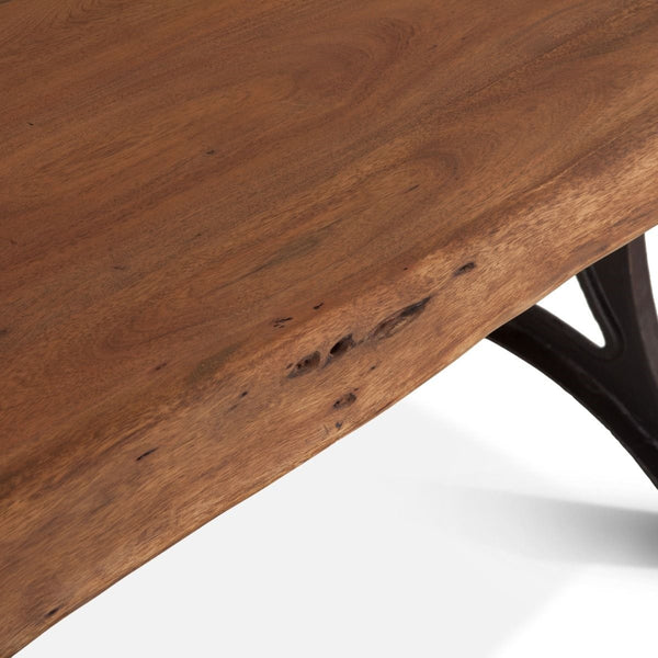 Home Trends Design Organic Forge 106-Inch Rectangle Live Edge Dining Table