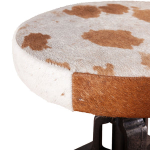 Home Trends Design Wellington Adjusting Barstool in Natural Cowhide