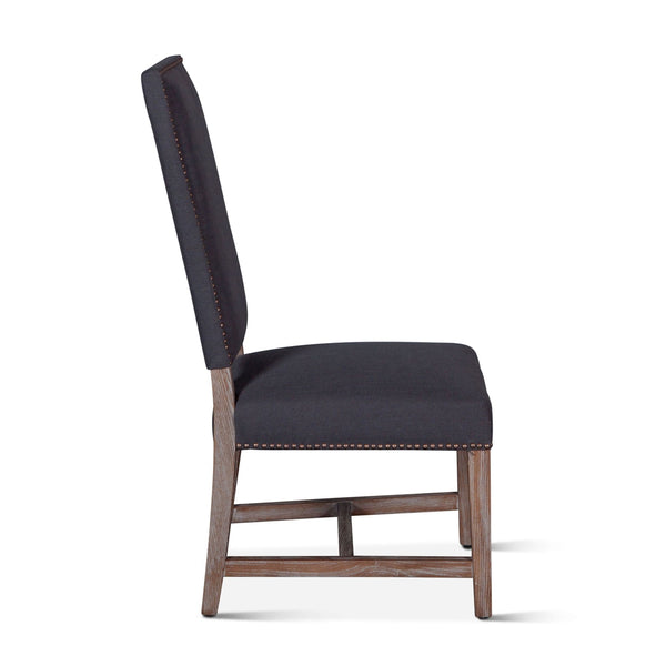 Home Trends Design Upholstered Seating High Back Formal Dining Chair in Charcoal