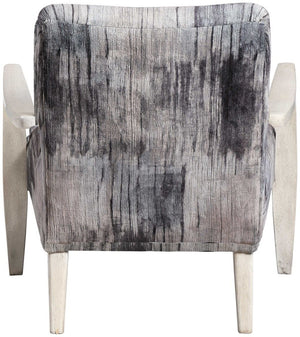 Uttermost Watercolor Gray/Natural Off-White Chenille Accent Chair