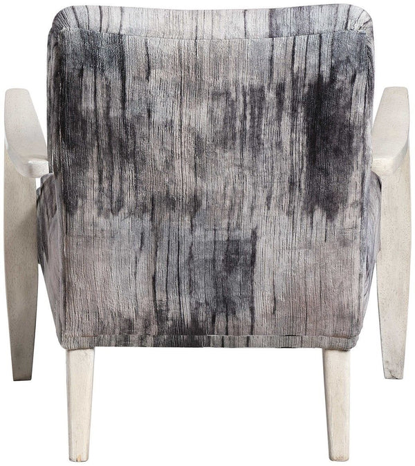 Uttermost Watercolor Gray/Natural Off-White Chenille Accent Chair