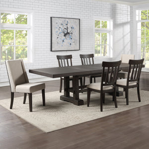 Steve Silver Napa Beige Upholstered Side Chair In Dusky Cedar