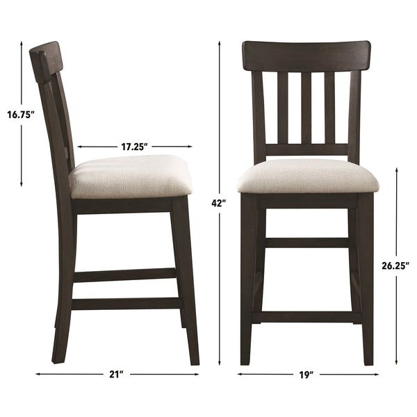 Steve Silver Napa Counter-Height Table & 6 Chairs In Dusky Cedar