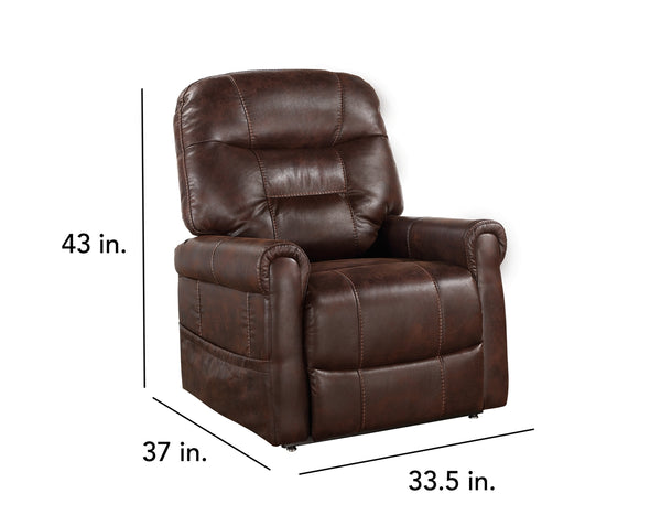 Steve Silver Ottawa Walnut Power Lift Chair With Heat & Massage