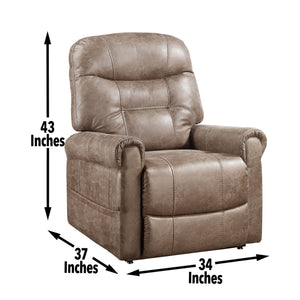 Steve Silver Ottawa Camel Power Lift Chair With Heat & Massage