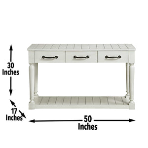 Steve Silver Hemingway Sofa Table In Alabaster