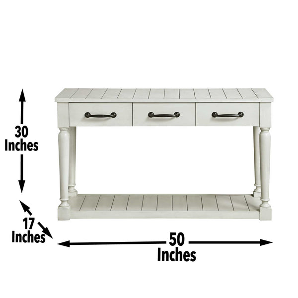 Steve Silver Hemingway Sofa Table In Alabaster
