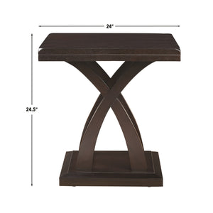 Steve Silver Jocelyn End Table In Espresso Cherry