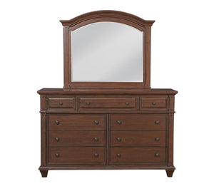 American Woodcrafters Complete Queen Bedroom Set Panel Bed, Dresser, Mirror & Nightstand Cinnamon Cherry Sedona