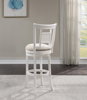 American Woodcrafters Palmer 45-Inch Fabric Wood Stool Antique White