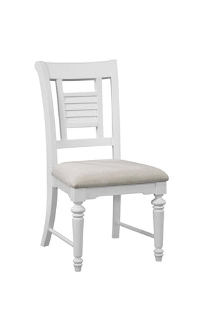 American Woodcrafters Cottage Traditions White Finish 5-Piece Leg Table Dining Set