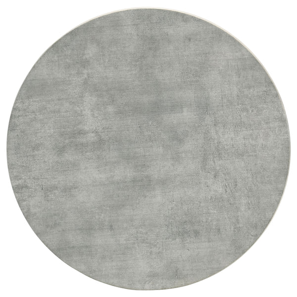 Coaster Hadi Round Smarttop Side End Table Cement & Gunmetal