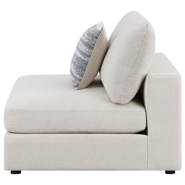 Coaster Serene Upholstered Armless Chair Beige