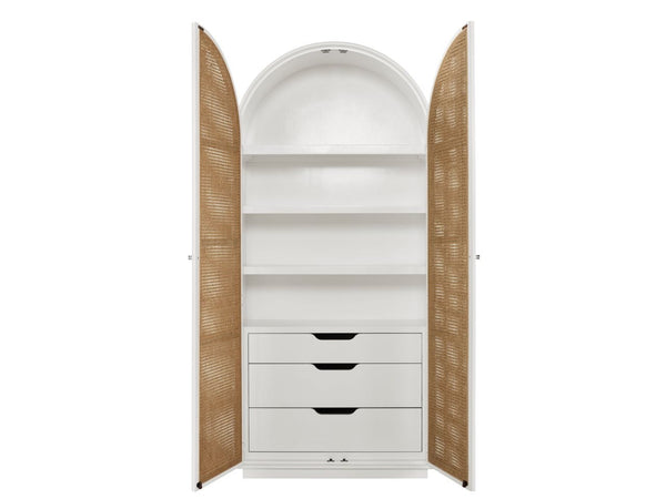 Universal Nomad Golden Hour Glacier/Light Brown Armoire Cabinet