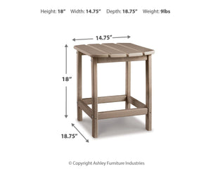Sundown Treasure Outdoor End Table Driftwood