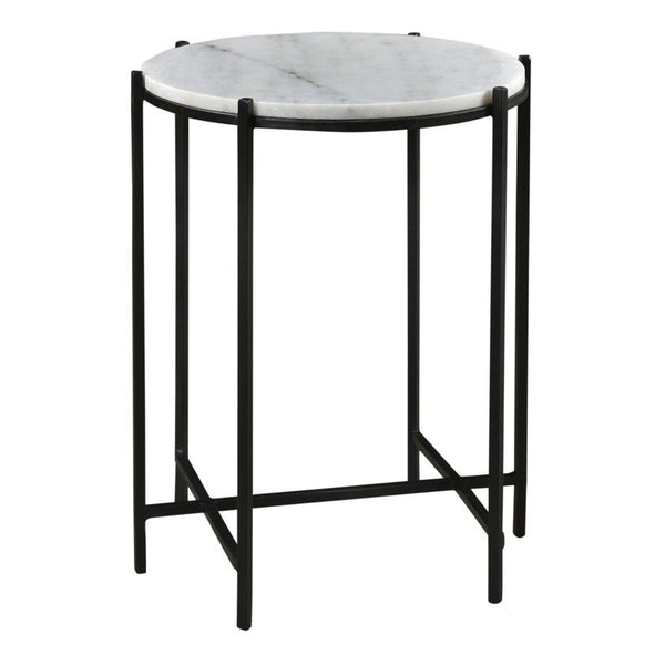 Crestview Bengal Manor Iron & Marble Accent Table