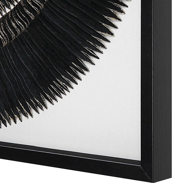 Uttermost Sandara Black/Gold Leaf Shadow Box