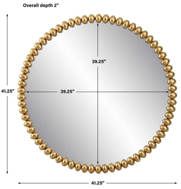 Uttermost Byzantine Gold Round Mirror
