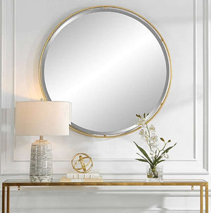 Uttermost Canillo Gold Round Mirror