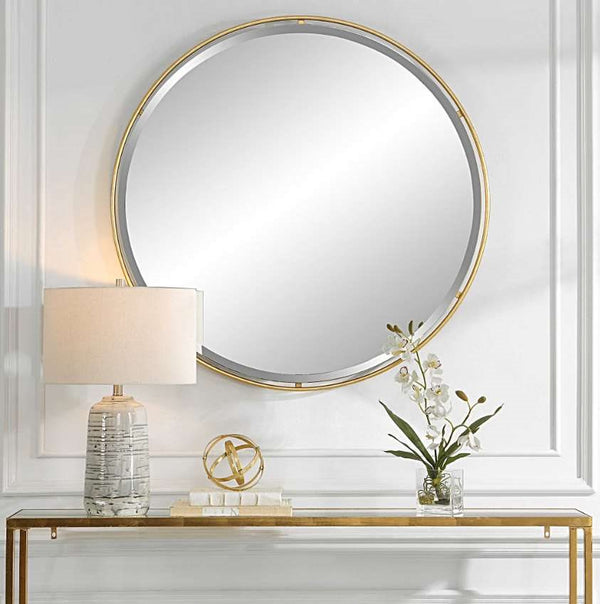 Uttermost Canillo Gold Round Mirror