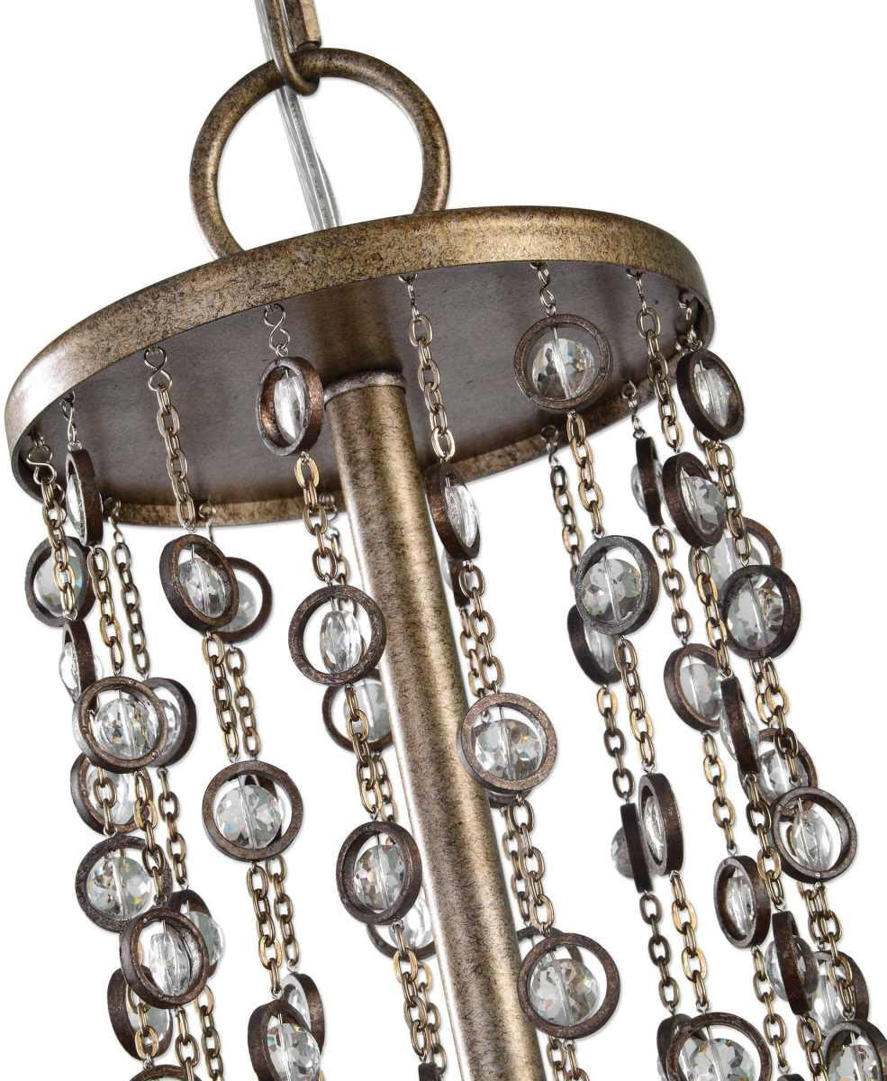 Uttermost Valka 6-Light Silver Crystal Chandelier