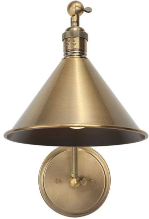 Uttermost Exeter 1-Light Antique Brass Adjustable Sconce