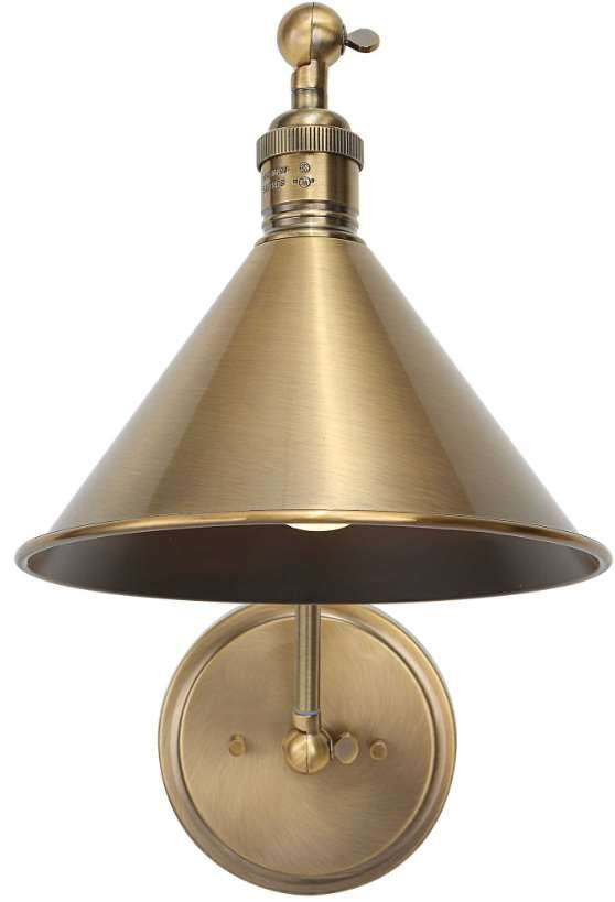 Uttermost Exeter 1-Light Antique Brass Adjustable Sconce