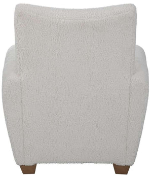 Uttermost Teddy Off-White Shearling Accent Chair