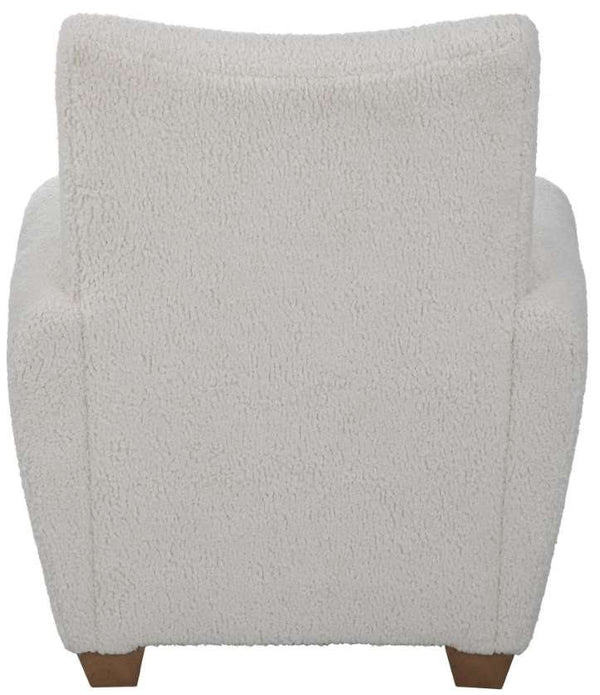 Uttermost Teddy Off-White Shearling Accent Chair