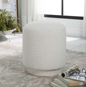 Uttermost Avila White Ottoman