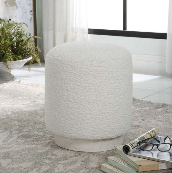 Uttermost Avila White Ottoman