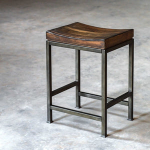 Uttermost Beck Dark Walnut Counter-Height Stool
