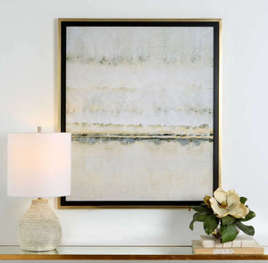 Uttermost Gilded Horizon Black/Gold/White Framed Print Wall Art