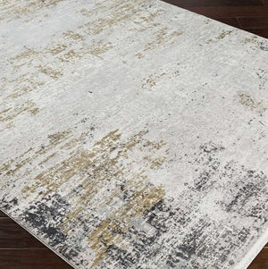 Uttermost Ulen Charcoal/Light Gray/Saffron/White 10 X13 Area Rug