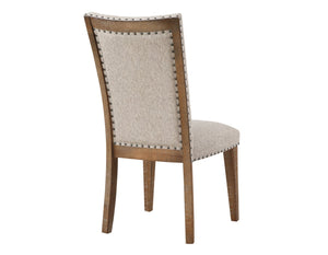 Steve Silver Riverdale Oatmeal Upholstered Side Chair In Driftwood Finish