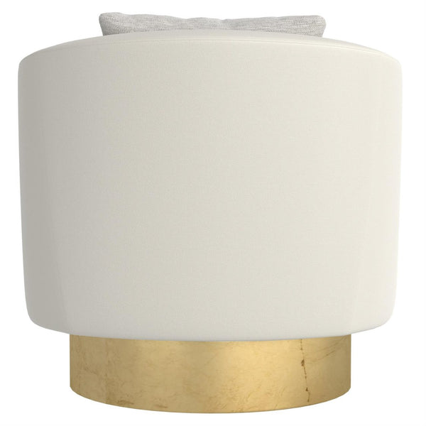 Bernhardt Camino Fabric Swivel Barrel Chair with Gold Base