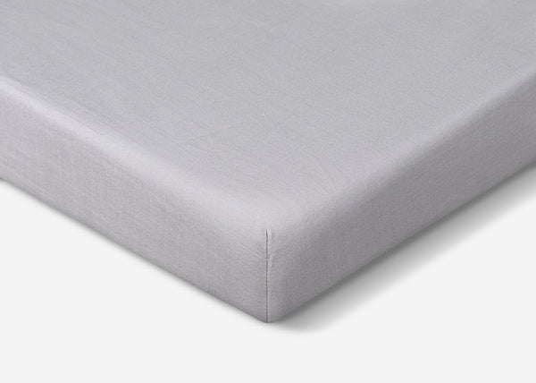 Bedgear Light Grey Hyper-Linen Performance Crib Sheet