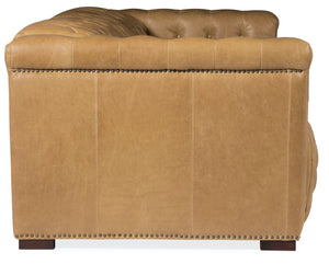 Hooker Furniture Savion Saddlebag Coin Leather Sofa with Power Reclining Power Headrest