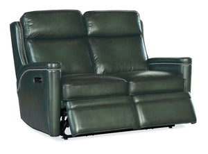 Hooker Furniture Hamilton Sarzana Portal Leather Power Leather Loveseat with Power Headrest