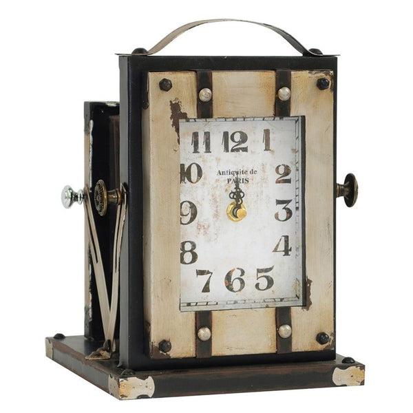 Crestview Time Flash Black Furniture Clock