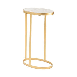 Crestview Victoria Gold/White Accent Table