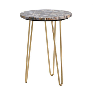 Crestview Bengal Manor Blue/Gold Table