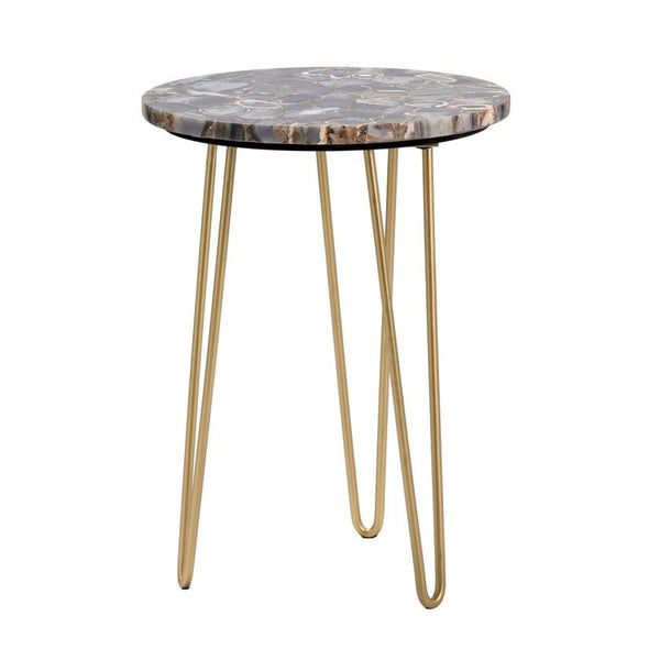 Crestview Bengal Manor Blue/Gold Table