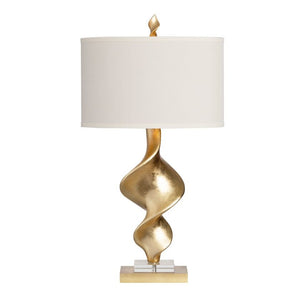 Crestview Summit Gold Leaf Table Lamp